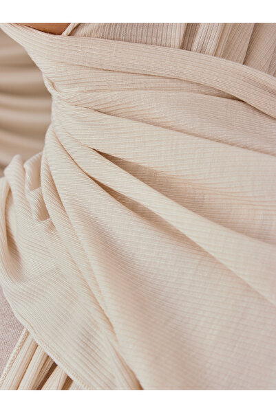 Femple Modest Off-White Bamboo Twill Jersey Shawl - Hijab 180x70 cm