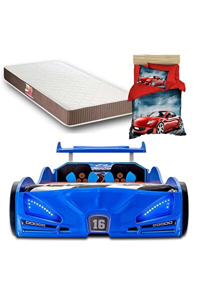 inegoldeneve BUGATTI - Full - Arabalı Yatak Araba Karyola - Ortapedik Yatak +...