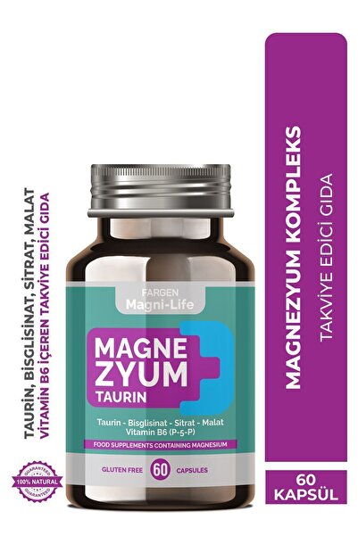 Fargen Magnezyum ,taurın Ve Vitamin B6 Içeren Gıda Takviyesi 60 Kapsül