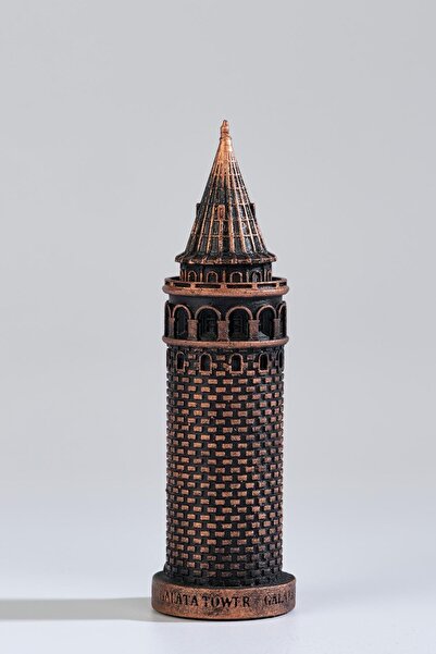 Anadolia Galata Kulesi Mermerit Bronz Heykel Küçük Boy
