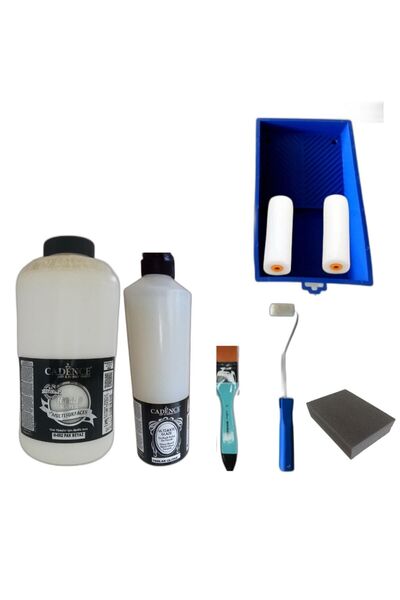 Cadence Mutfak Dolabı Boyama Seti (PAK BEYAZ PARLAK VERNİK)