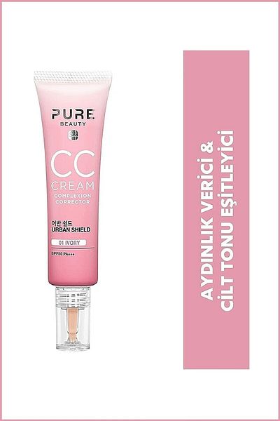 PURE BEAUTY 01 كريم ايفوري سي سي بعامل حماية من الشمس SPF50 PA+++ - 30 مل