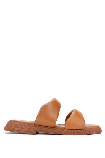 Tamer Tanca Women's Genuine Leather Flat Slippers 878 217 Bn Trlk Y23