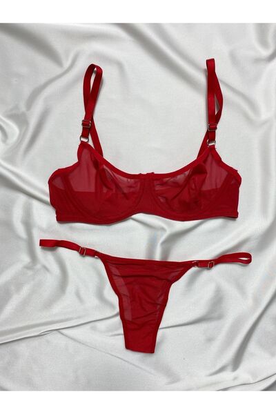 MORZE Kırmızı Bralet Takım