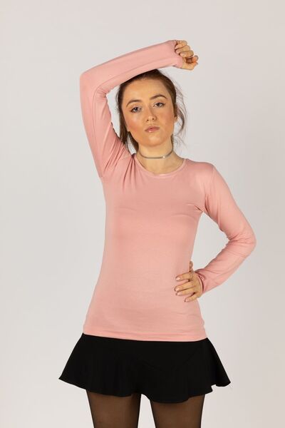 Nacar Uzun Kollu Likralı Penye Body