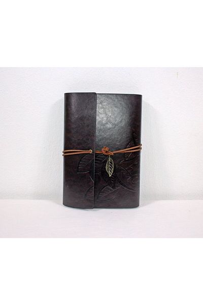 Okyanus Hediye Antique Page Leather Covered Agenda Daily Memory and Notepad