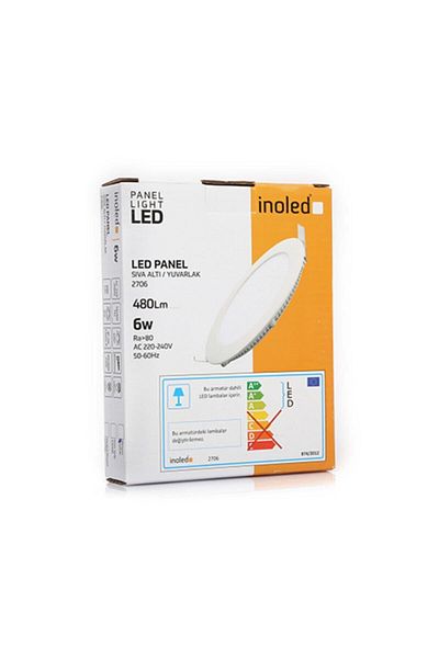 İnoled 6w Round Recessed Led Panel (white-6500k)