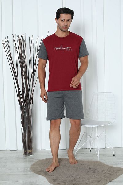 FAMES PİJAMA Men's Summer Short Set