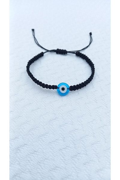 Atolye Ferda Macrame Woven Bracelet with Evil Eye Beads