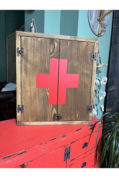 Evperisiym Ahşap Ecza Dolabı