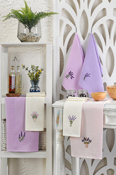 sternen glanz طقم مناشف مطبخ لافندر مكون من 6 قطع - 40x60