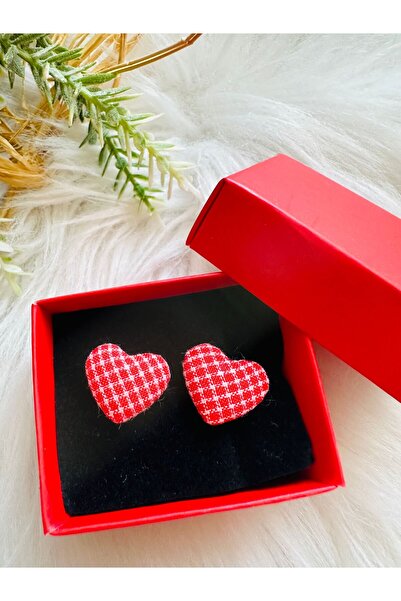1PARÇAMAVİ Spiked Feather Heart Earrings for Women - Hole Ear Earrings