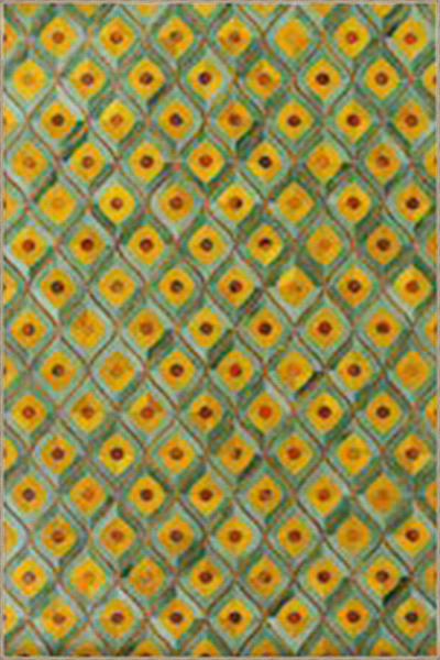 Rugs Modern Halı Green Diamond Modern Patterned Decorative Washable Carpet Mi...