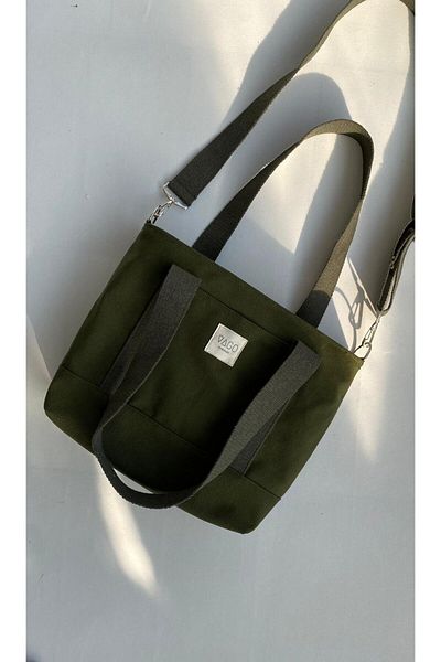 VAGO COLLECTION Canvas Bag Crossbody Khaki