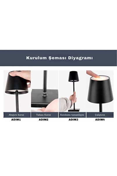 SZ MASTER Bonar Dokunmatik abajur Masa Lambası  Restoran Lüks Dokunmatik Dekoratif Baş Ucu Usb Şarjlı Lamba