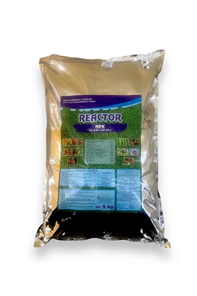 EGE ZİRAİ MADDELER REACTOR NPK 16-8-8+(20SO3)  ÇİM ÇİÇEK SEBZE ORGANOMİNERAL GÜBRE 5 KG