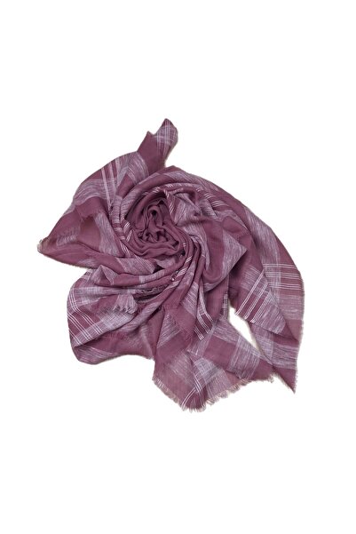 Han Ticarethane Eșarfă Napoli roșie din bumbac cu dungi