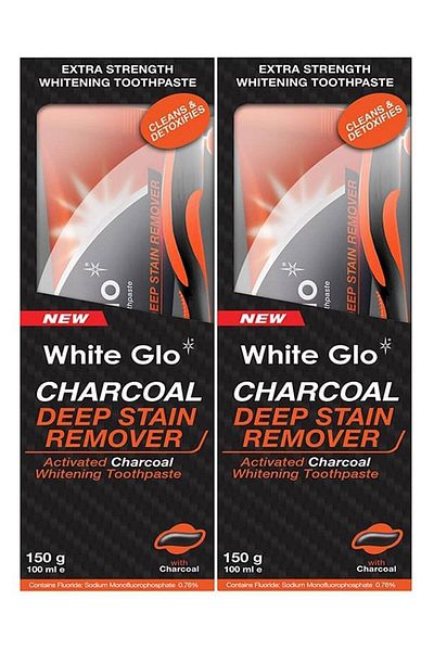 White Glo Activated Carbon Charcoal Whitening Toothpaste 100ml