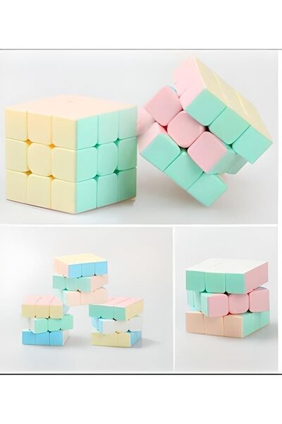 shopExxtra Brains Zeka Küpü Hız Küpü Sabır Küpü-Magic Cube Pastel Renkler 3x3x3