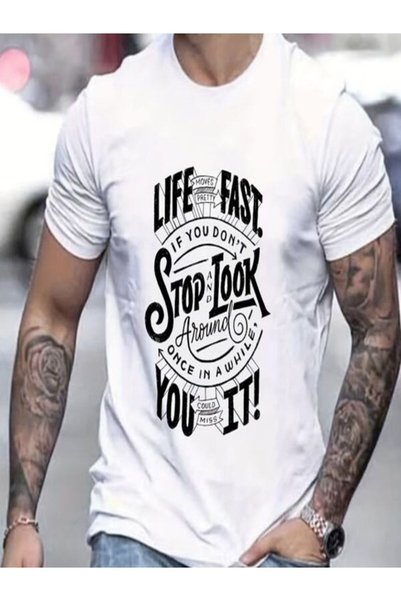classy moda Tricou Single Jersey - Tricou cu mânecă scurtă, cu decolteu tripl...
