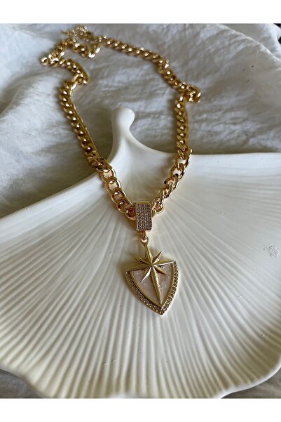 Flossy Design قلادة بولار ستار الذهبية