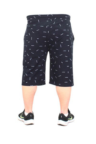 MocGrande Plus Size Men's Combed Cotton Shorts - Justice 24645 NAVY BLUE