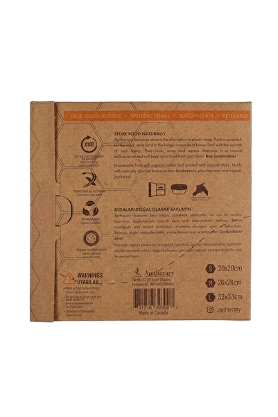 Apithecary Shopexxtra - Honeycomb Pattern 3-Piece Storage Cloth Set, Large, Medium, and Small Size