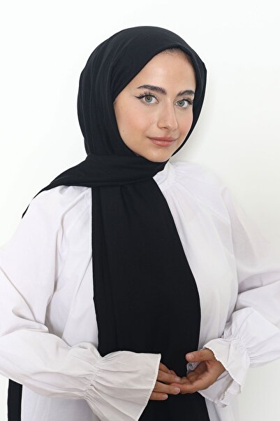 Mizge Scarf Pamuk Kraş Şal Siyah