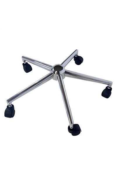 Saray Ofis Krom Sandalye Ayağı Ve 5 Adet Tekerlek