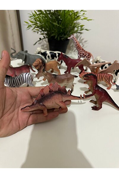 RAMO'S STORE HAYVAN SETİ 18 ADET VAHŞİ ÇİFTLİK VE DİNAZOR SET