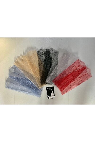 VENÜS MODA by Pınar Ασημί γκλίτερ τούλινα γάντια χωρίς δάχτυλα Γάντια γάμου Γάντια αρραβώνων