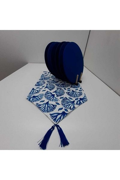 Özlü Hediyelik Eşya Συσκευασία δώρου American Service 6-Pece Loader and Runner Coral Pattern Parliament Blue
