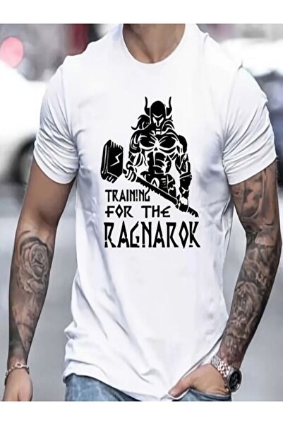 CLASSY.MODA تي شيرت جيرسي واحد - تي شيرت أبيض مطبوع بأكمام قصيرة ورقبة دائرية...