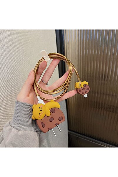 daystar İphone 18w/20w Uyumlu Şarj Aleti Kılıfı, Şarj Kablo Koruyucu, Şarj Ko...