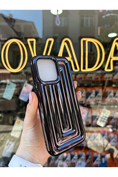 OVADA İphone 15 Pro Max 3D Labirent Desenli Silikon Kılıf