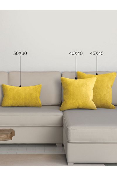 Perle Home Daily Series Sun Yellow Color Throw Pillow Pillow Case