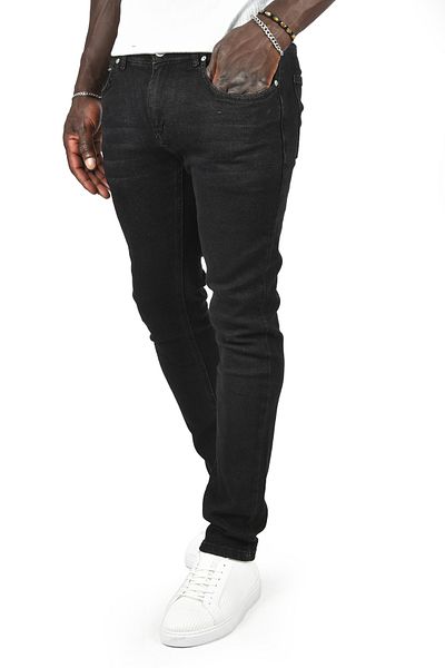 DeepSEA Μαύρο ανδρικό τζιν Lycra Slim Fit - 2406787