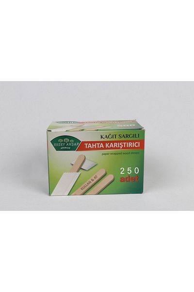 Kuzey Ahşap Ayancık Wrapped Tea Coffee Mixer 250 Pieces