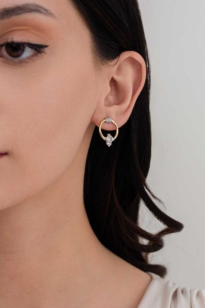 LUCİ LONTANE Design Earrings - Stone Detailed Dream Catcher