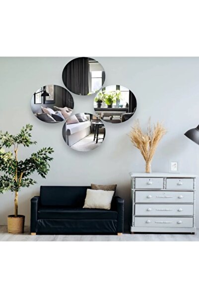 TRENDLAZER Dekoratif Ayna Pleksi 30x30 Kendinden Yapışkanlı 2 Adet