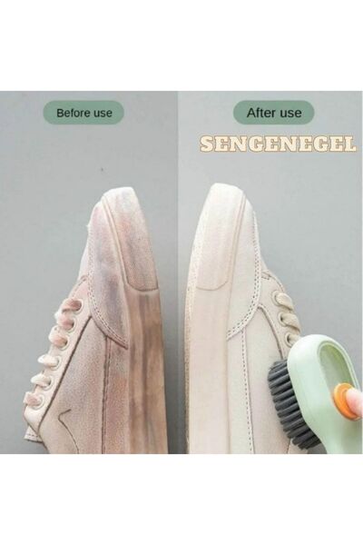 sengenegel Practical Hand Cleaning Brush with Multi-Purpose Detergent Container | Shoe Boot Cleaning Washing Brush