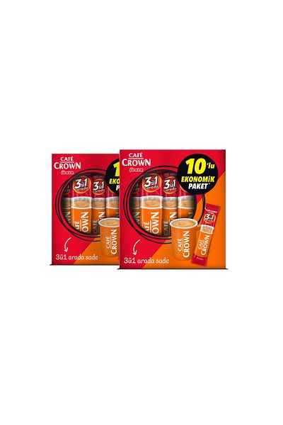 Cafe Crown 3 in 1 17.5 Gr. X 10 Pieces X 2 Boxes