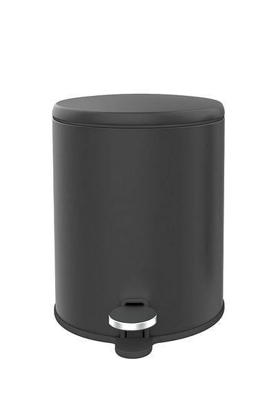 Prima Nova Cigo Bathroom Trash Can Toilet Brush Set of 2 Matte Black