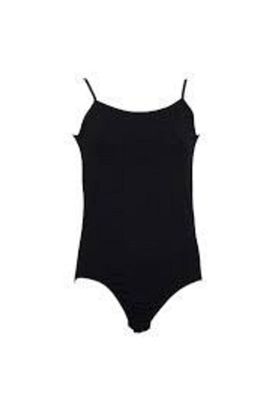 Seher Yıldızı Seher Women's Black Rope Strap Lycra Body with Hooks and Snaps