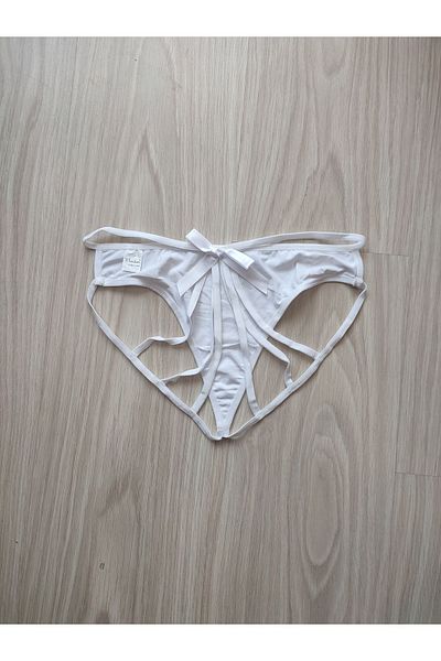 enmodaiçgiyim Chiloți de damă White Fancy Cage