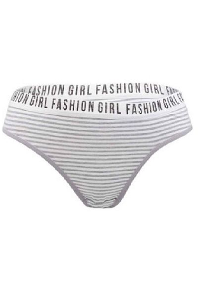 Tutku Γκρι ριγέ Fashion Girl Γυναικεία Slip εσώρουχα