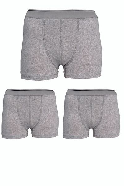 enmodaiçgiyim Ανδρικά μποξεράκια 3 τεμαχίων γκρι Lycra