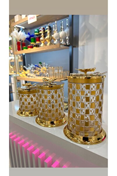 PONCİKPAZAR 3 Size Checker Model Tea Brown Sugar Jar