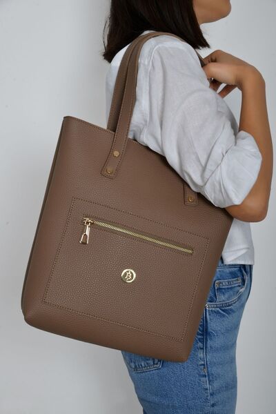 Bellawear Vegan Leather Women's Shoulder Bag - Large Size 32x34 Cm