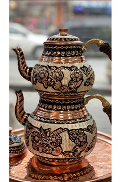 DUKKANI ISTANBUL إبريق شاي نحاسي أسود